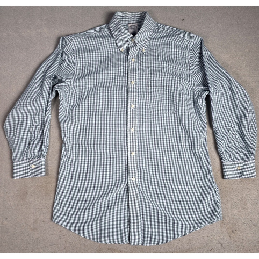Men's Brooks Brothers Regent Dress Shirt Non Iron Button Down 15.5 - 32 Checks